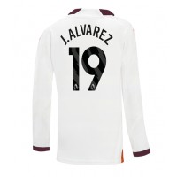 Camisa de Futebol Manchester City Julian Alvarez #19 Equipamento Secundário 2023-24 Manga Comprida